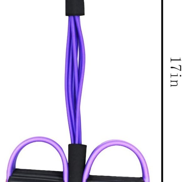 Resistance Tube for Exercise with Large Anti-Slip Pedals, 4-Tube Elastic Pull Ro - Picture 14 of 16